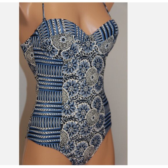 New VOLCOM Swimsuit 1 one piece swimwear sz XS Royal Underwire - Picture 1 of 4